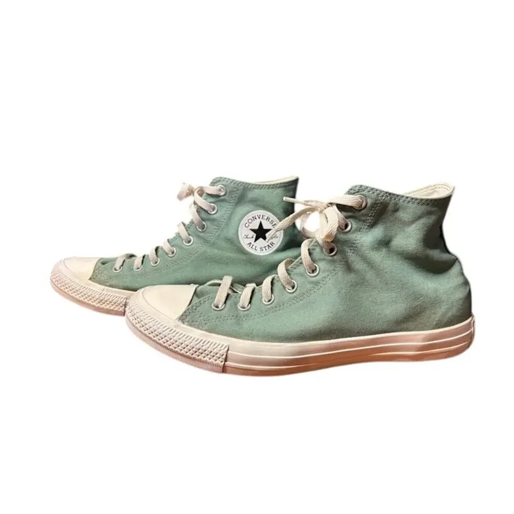 Converse Chuck Taylor All Star High Top Sneakers Mens 11 Sage Green Canvas Shoes